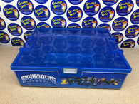 Storage Carrying Case - Plastic - Stackable - Blue / Grey (2015 Activision) (Skylanders) Pre-Owned w/ 2 Removable Center Dividers