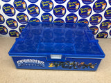 Storage Carrying Case - Plastic - Stackable - Blue / Grey (2015 Activision) (Skylanders) Pre-Owned w/ 2 Removable Center Dividers
