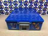 Storage Carrying Case - Plastic - Stackable - Blue / Grey (2015 Activision) (Skylanders) Pre-Owned w/ 2 Removable Center Dividers