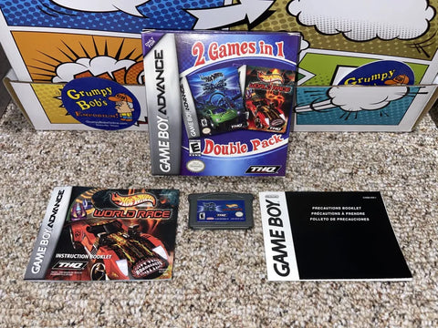 Hot Wheels: Velocity X/Hot Wheels: World Race Double Pack (Game Boy Advance) Pre-Owned: Game, Manual, Insert, and Box