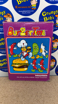 BurgerTime (Intellivision) Pre-Owned: Game, Manual, 2 Controller Overlays, and Box
