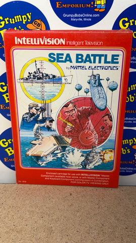Sea Battle (Intellivision) Pre-Owned: Game, Manual, 2 Controller Overlays, and Box