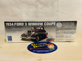 1934 Ford 3 Window Coupe / Model 72133 / 1:32 Scale (J. Lloyd International, Inc.) (Lindberg Plastic Model Kit) New in Box (Pictured)