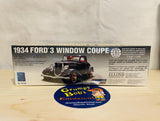 1934 Ford 3 Window Coupe / Model 72133 / 1:32 Scale (J. Lloyd International, Inc.) (Lindberg Plastic Model Kit) New in Box (Pictured)