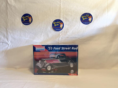 '33 Ford Ford Street Rod / Model 2480 / 1:24 Scale (Revell-Monogram, Inc.) (Monogram Plastic Model Kit) New in Box (Pictured)