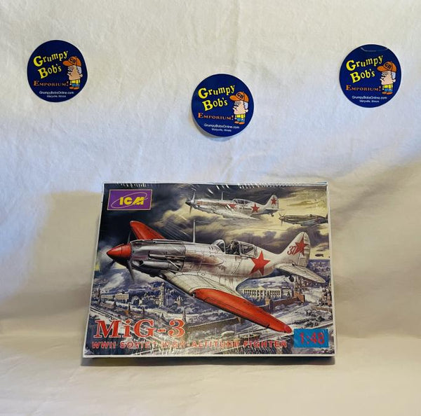MiG-3 WWII Soviet High Altitude Fighter (48051) 1:48 Scale (ICM Co. Plastic Model Kit) New in Box (Pictured)