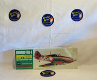 Hawker Mk-I Hurricane - WW2 "Battle of Britain" Fighter (506) 41.91 CM (16 1/2") (Wing Span Rubber Powered Flying Model Kit) New in Box (Pictured)