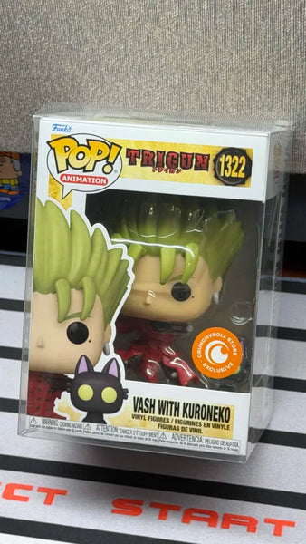 POP! Animation #1322: Trigun - Vash with Kuroneko [Crunchyroll Store Exclusive] (Funko POP!) Figure and Box w/ Protector