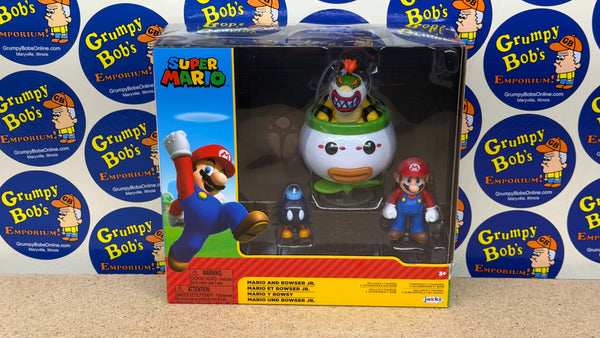 Super Mario: Mario and Bowser Jr - Figure Set (Jakks Pacific) NEW