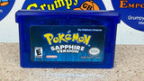 Pokemon: Sapphire Version (Nintendo Game Boy Advance) Pre-Owned: Game, Manual, Poster, 3 Inserts, Tray, and Box