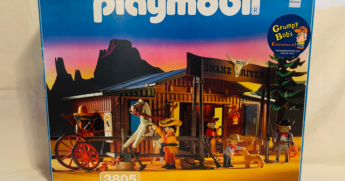 Snake River Ranch Play Set (3805) (Playmobil) PreOwned w/ Original Bo