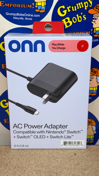 AC Power Adapter - 6FT [Onn.] (Nintendo Switch) NEW