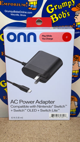 AC Power Adapter - 6FT [Onn.] (Nintendo Switch) NEW