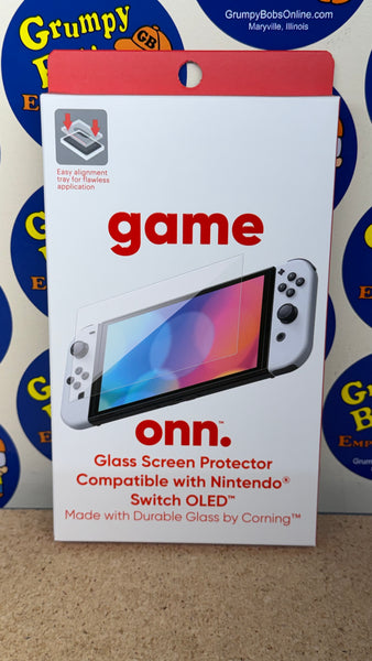 Glass Screen Protector [Onn.] (Nintendo Switch OLED) NEW