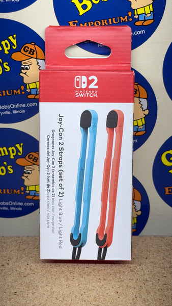 Joy-Con 2 Straps (set of 2) Light Blue / Light Red (Nintendo Switch 2) NEW