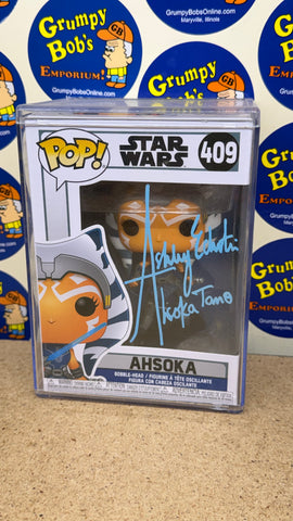 POP! Star Wars #409: Ahsoka (Funko POP!) Figure and Box w/ Protector (Possibly Signed w/ COA / As Pictured - See Notes)