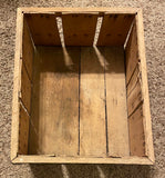 Vintage, Wire Bound, Vertical Slat, Wooden Crate - 10" x 14" x 17" (James Crate / Main Brothers Box & Lumber Co. Karnak, Ill) Pre-Owned (Pictured)