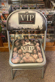 WWE VIP Experience "I Was There" - John Cena and Others (Ringside Folding Chair) Pre-Owned (Pictured)  (LOCAL PICKUP ONLY)