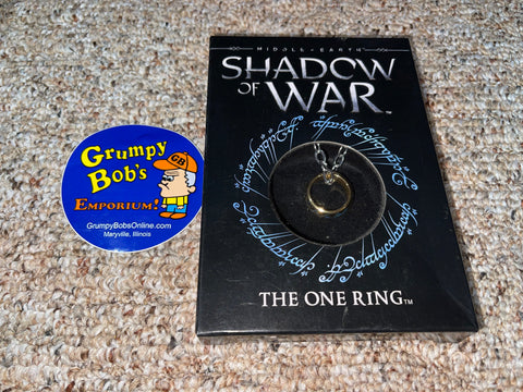 The One Ring w/ 24in Chain (Middle Earth: Shadow of War) 2017 (The Noble Collection (Promo Item) Pre-Owned
