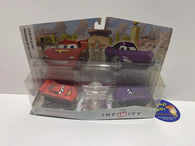 Cars Play Set: Lightning McQueen, Holley Shiftwell, and All-New Cars Game (Disney Infinity 1.0) Figure and Box*