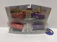 Cars Play Set: Lightning McQueen, Holley Shiftwell, and All-New Cars Game (Disney Infinity 1.0) Figure and Box*