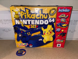 System - Blue Pikachu Edition (Toys R Us Exclusive) (Nintendo 64) Pre-Owned: System, Controller, AV Cord, Power Supply, Game, VRU, Styrofoam Insert, and Box (STORE PICK-UP ONLY)