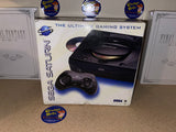 System System (Black - Model 2 / MK-8000A) (Sega Saturn) Pre-Owned: System, Official Controller (MK-80116), AV Cable, Power Cord, Manual, and Box