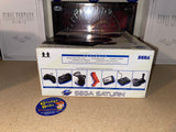 System System (Black - Model 2 / MK-8000A) (Sega Saturn) Pre-Owned: System, Official Controller (MK-80116), AV Cable, Power Cord, Manual, and Box