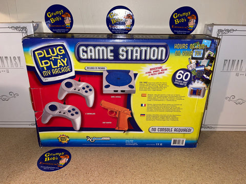 60 Games (Plug – Pre-Loaded (DreamGe Bob\'s w/ Emporium (My Play) Arcade) Game Grumpy Station &