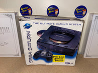 System System (Black - Model 1 / MK-8000) (Sega Saturn) Pre-Owned: System, Official Controller (MK-80116), AV Cable, Power Cord, and Box