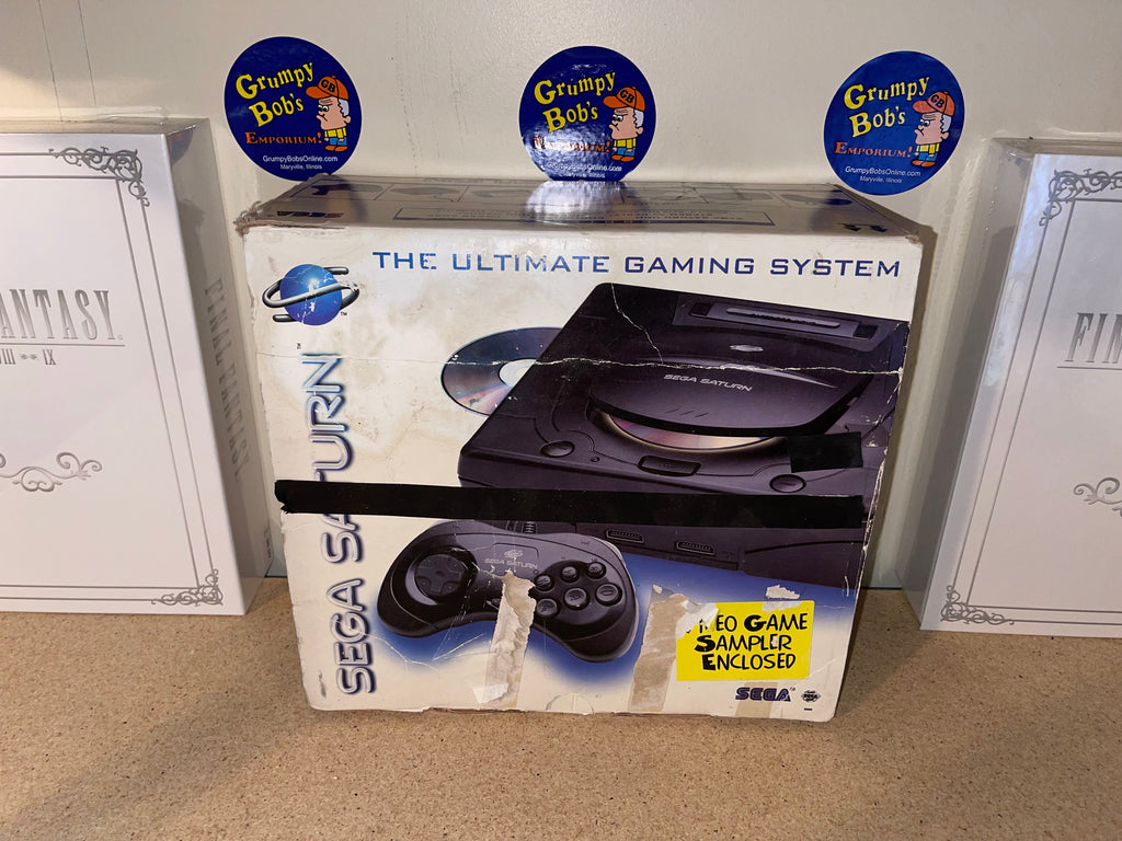 SEGA Saturn Console (Black) w/ Controller and Game shops — Powers On, SOLD AS-IS