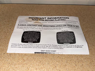"Important Information/Score Chart" Insert (Action Max) Pre-Owned