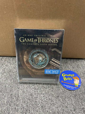 Game of Thrones: Season 6 (Limited Steelbook Edtion w/ Collectible Sigil Magnet) (Blu-ray) NEW