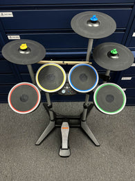 Wireless Pro-Drums + Pro-Cymbals (Rock Band 3) (Harmonix) (MadCatz) (Xbox 360) Pre-Owned w/ Pedal