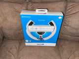 Mario Kart 8 Racing Wheel - White (PowerA) (Nintendo Wii) Pre-Owned w/ Box (No Game) (Pictured)