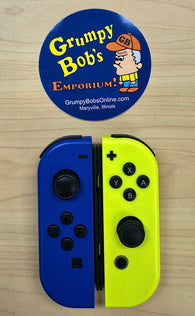 Wireless Controllers: Joy-Con (L)/(R) - Blue & Neon Yellow - Official (Nintendo Switch) Pre-Owned