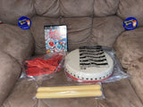 Taiko no Tatsujin: Wai Wai Happy Muyome (Drum Master) Bundle (Namco) IMPORT (Playstation 1) Pre-Owned: Drum, Stand, Sticks, Game, Inserts, and Box (Pictured)