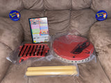 Taiko no Tatsujin: Wai Wai Happy Muyome (Drum Master) Bundle (Namco) IMPORT (Playstation 1) Pre-Owned: Drum, Stand, Sticks, Game, Inserts, and Box (Pictured)