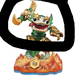 JADE FIRE KRAKEN (Variant / SWAP-able) Fire (Skylanders Swap Force) Pre-Owned: Top HALF ONLY