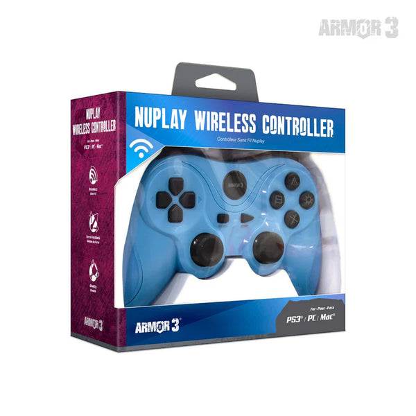 Wireless Controller - Light Blue (NuPlay) (Armor3) (PlayStation 3) NEW