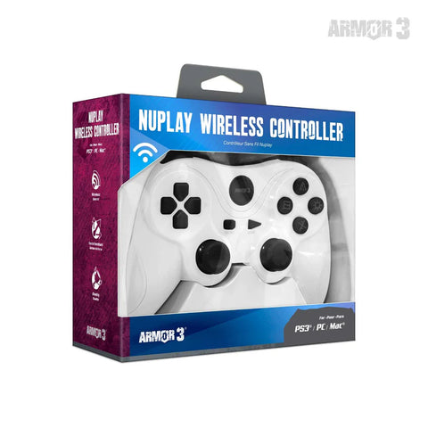 Wireless Controller - White (NuPlay) (Armor3) (PlayStation 3) NEW