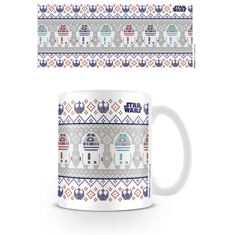Star Wars R2-D2 Pattern Holiday Ceramic Mug - 11oz (Pyramid America) NEW