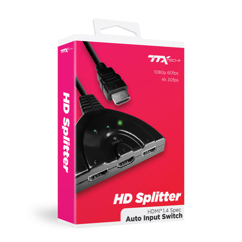 HDMI 3-Way Cable Splitter (TTX Tech) NEW