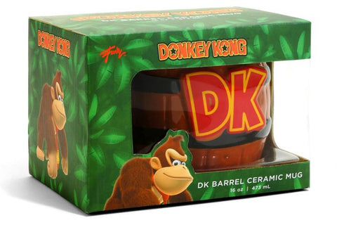 Donkey Kong: DK Barrel [16oz Ceramic Ceramic Mug] 2017 (Nintendo) (Just Funky) NEW in Box