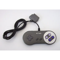 FC Twin Controller for SNES - Charcoal (Super Nintendo) NEW / Loose