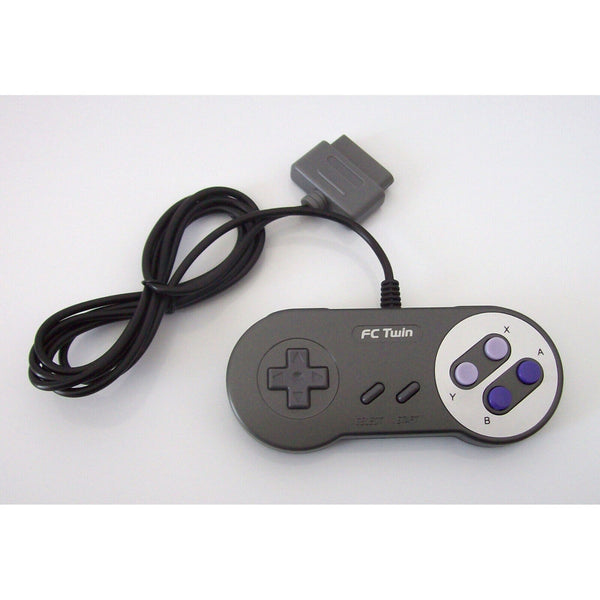FC Twin Controller for SNES - Charcoal (Super Nintendo) NEW / Loose