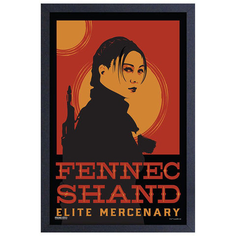 The Book of Boba Fett - Fennec Shand Elite Mercenary Gel Coat Framed Poster - 11" x 17" (Pyramid America) NEW