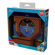 Sonic Mania: Green Hill Zone - 9"x9" Shadow Box Art (Pixel Frames) (Sega) NEW