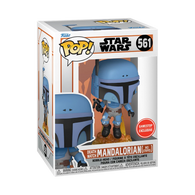 POP! Animation #561: Star Wars - Death WAtch Mandalorian (No Stripes) [GameStop Exclusive] (Funko POP!) Figure and Box w/ Protector
