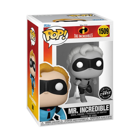 POP! Disney #1509: The Incredibles - Mr. Incredible [Limited Edition B+W Chase] (Funko POP!) Figure and Box w/ Protector